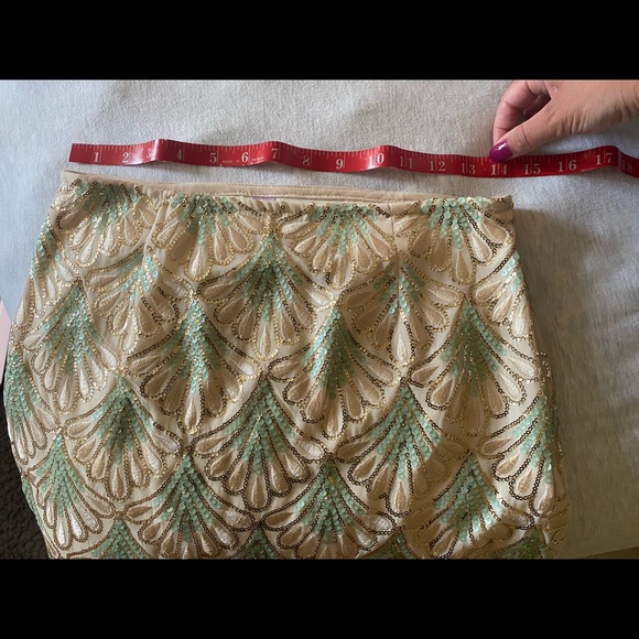 Teal and white sequin skirt - Picture 8 of 8